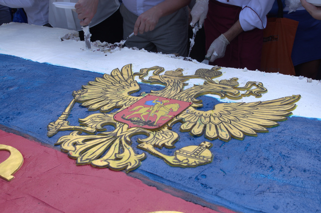 Рекордный торт-флаг в Оренбурге Рекордный торт-флаг в Оренбурге