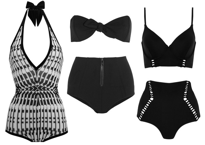Sabine de Brumes, Lisa Marie Fernandez, River Island модные купальники 2014