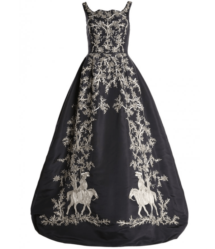 Платье Oscar de la Renta из шелка с вышивкой — 738 740 руб.
