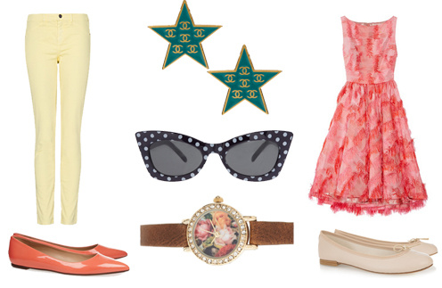 Джинсы Mango, балетки J. Crew, винтажные клипсы Chanel, очки Asos, часы River Island, платье Lela Rose, балетки Repetto Джинсы Mango, балетки J. Crew, винтажные клипсы Chanel, очки Asos, часы River Island, платье Lela Rose, балетки Repetto