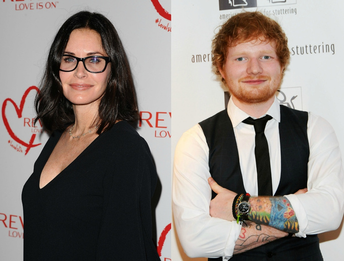 Кортни Кокс и Эд Ширан