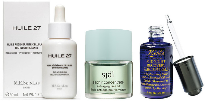 Saphir Concentrate, Själ; Huile 27, Cosmetics 27; Midnight Recovery Concentrate, Kiehl's Saphir Concentrate, Själ; Huile 27, Cosmetics 27; Midnight Recovery Concentrate, Kiehl's