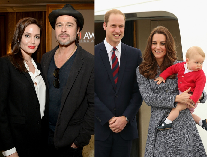 Брэд Питт/Анджелина Джоли и принц Уильям/Кейт Миддлтон