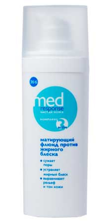 Матирующий флюид против жирного блеска Med Response сужает поры, устраняет жирный блеск. Матирующий флюид против жирного блеска Med Response сужает поры, устраняет жирный блеск.