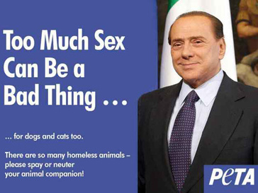 Сильвио Берлускони (Silvio Berlusconi) на плакатах о кастрации Сильвио Берлускони (Silvio Berlusconi) на плакатах о кастрации