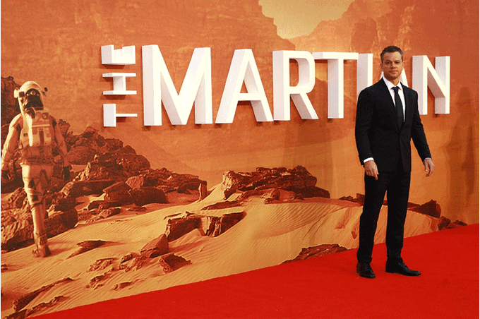 Мэтт Дэймон в фильме «Марсианин» Премьера фильма «Марсианин»