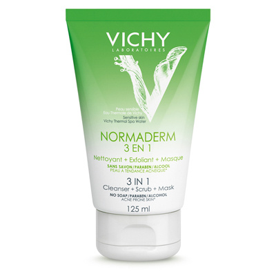 VICHY, гель-скраб с микрогранулами глубокого очищения Normderm 3 en 1 VICHY, гель-скраб с микрогранулами глубокого очищения Normderm 3 en 1