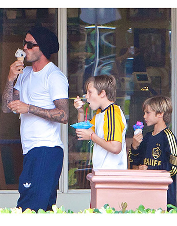 Дэвид Бекхэм (David Beckham) с детьми