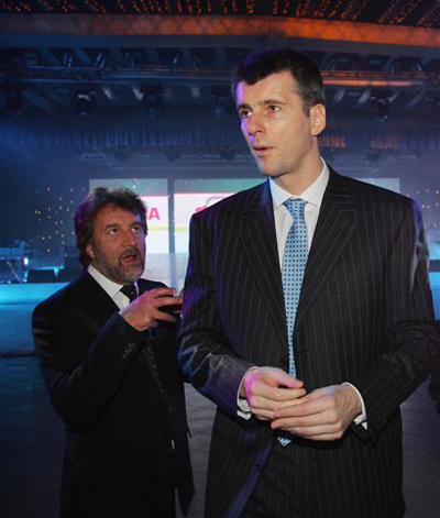 Леонид Ярмольник и Михаил Прохоров, 2008 Леонид Ярмольник и Михаил Прохоров, 2008