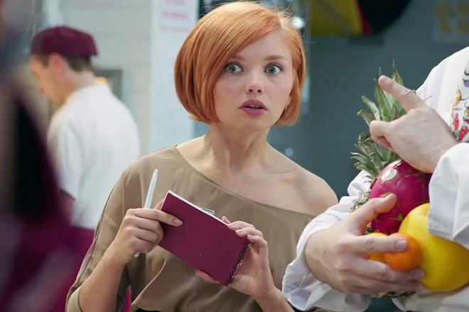 Ольга Кузьмина, сериал Кухня: интервью 2015 Сериал «Кухня» 5 сезон, Ольга Кузьмина, официантка Настя из сериала «Кухня»