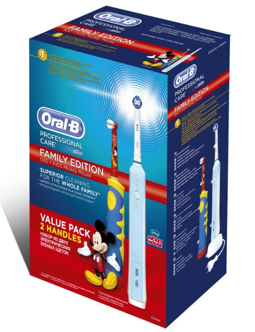 Набор электрических зубных щеток Oral-B для всей семьи набор электрических зубных щеток oral b для всей семьи