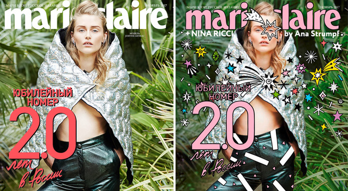 Super cover by Ana Strumpf: креативный проект Marie Claire и Nina Ricci Super cover by Ana Strumpf: креативный проект Marie Claire и Nina Ricci