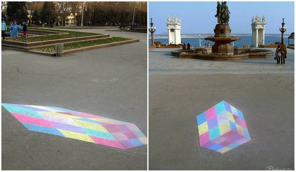 3D стрит-арт волгоградского художника-маддонари Филиппа Козлова граффити, художники, стрит-арт, волгоград, уличное искусство, рисование