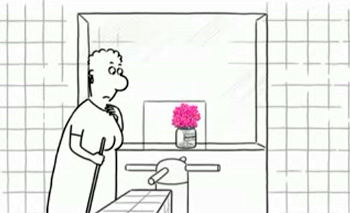 Кадр из мультфильма «Lavatory – Lovestory» Кадр из мультфильма «Lavatory – Lovestory»