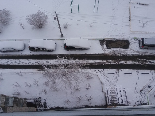 Снегопад в Красноярске Снегопад в Красноярске