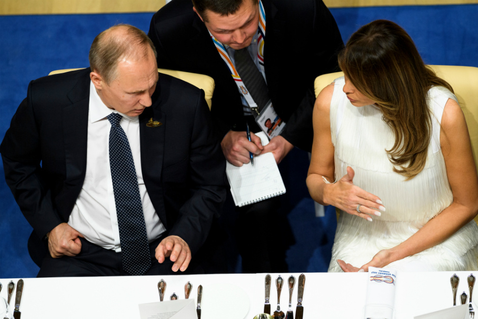 Владимир Путин и Мелания Трамп