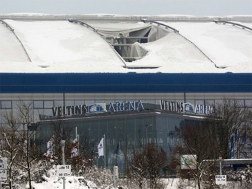 Кровля стадиона Veltins Arena не выдержала толщи снега стадион, снегопад, катастрофа