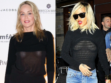 Шэрон Стоун (Sharon Stone) и Рианна (Rihanna) не против продемонстрировать обнаженную грудь Шэрон Стоун (Sharon Stone) и Рианна (Rihanna) не против продемонстрировать обнаженную грудь
