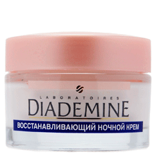 Восстанавливающий ночной крем, Diademine. Восстанавливает клетки кожи в течение ночи, питает, снимает раздражения. Восстанавливающий ночной крем, Diademine. Восстанавливает клетки кожи в течение ночи, питает, снимает раздражения.
