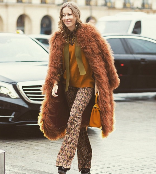 Ксения Собчак после показа Miu Miu