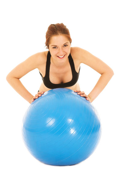 Отжимания от мяча