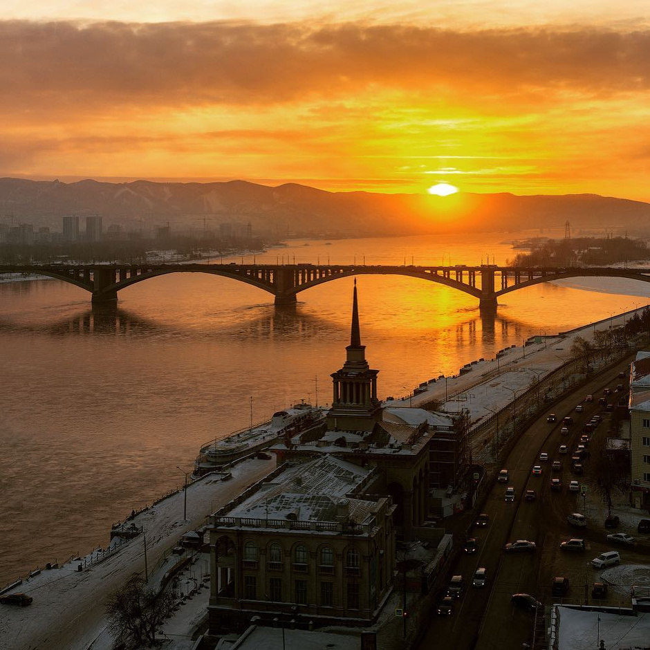 Мост через Енисей, Красноярск