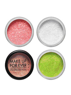 Используем 4 оттенка теней Star Powder Diamond Collection от Make Up For Ever.
