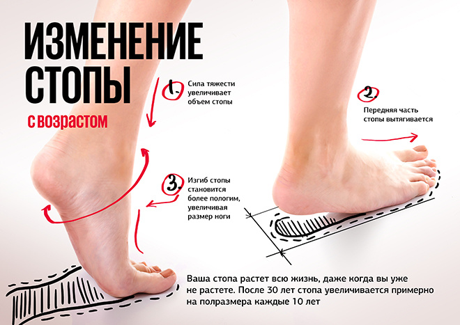 Измерение стопы Рейтинг размеров ноги жителей России