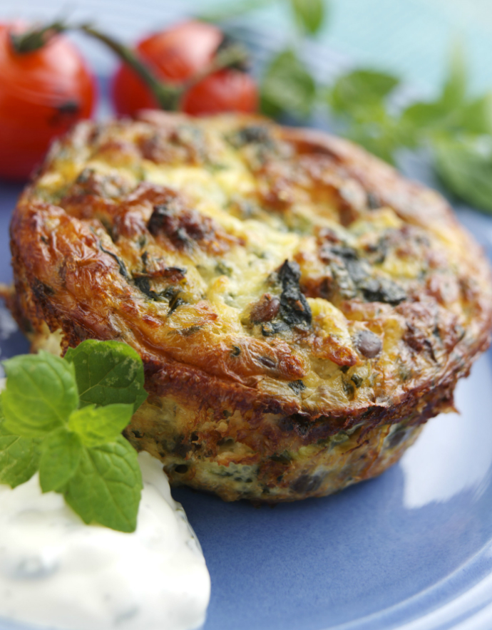 Маффины из киноа с ветчиной и сыром Маффины из киноа с ветчиной и сыром