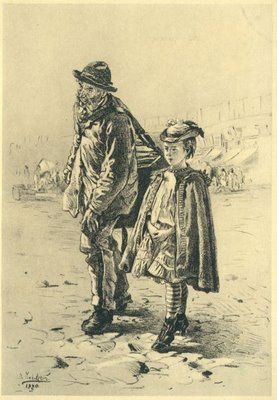 Шарманщик с девочкой, 1880 год. Шарманщик с девочкой, 1880 год.