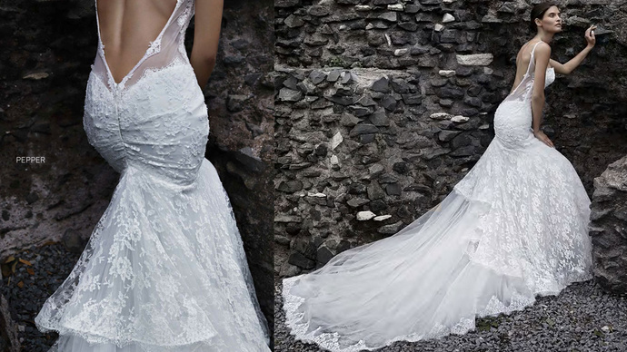 Свадебное платье с кружевом: фото