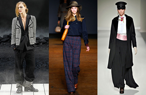 Широкие брюки от Marc by Marc Jacobs украсят любую фигуру, а вот с творением от Chanel подружится не каждая Широкие брюки от Marc by Marc Jacobs украсят любую фигуру, а вот с творением от Chanel подружится не каждая