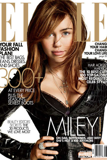 Майли Сайрус на обложке журнала ELLE (Август, 2009) Майли Сайрус на обложке журнала ELLE (Август, 2009)