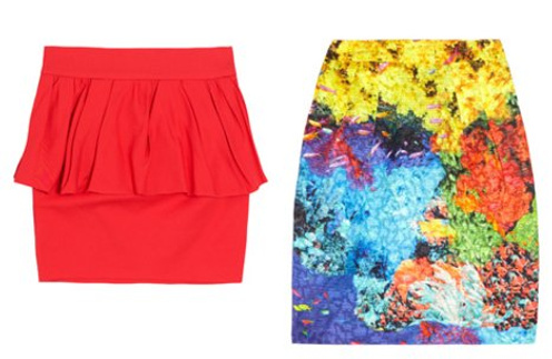 Мини-юбка Zara, мини-юбка Mary Katrantzou Мини-юбка Zara, мини-юбка Mary Katrantzou