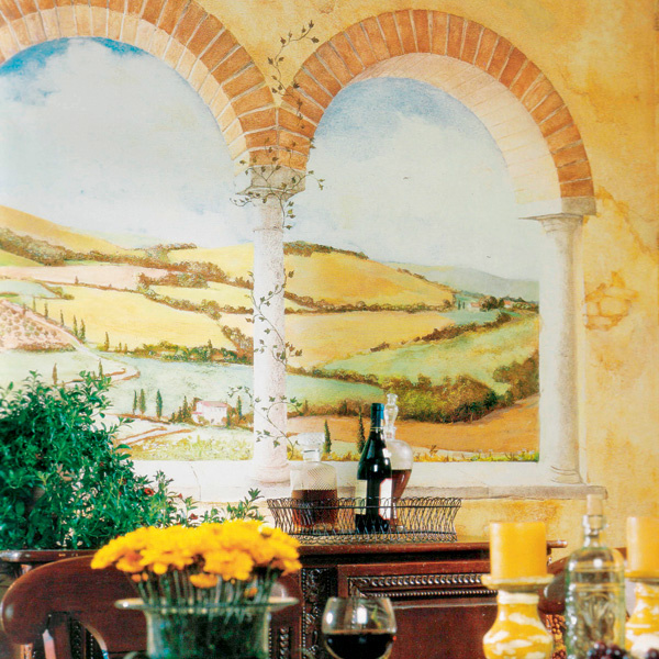 Производитель предусмотрел для сюжета Tuscan view из коллекции Mural Portfolio (Three sisters studio для York Wallcoverings) два типоразмера: 3,206 × 2,74 м (7 панелей) и 4,58 × × 2,74 м (10 панелей). От 10 800 руб. Производитель предусмотрел для сюжета Tuscan view из коллекции Mural Portfolio (Three sisters studio для York Wallcoverings) два типоразмера: 3,206 × 2,74 м (7 панелей) и 4,58 × × 2,74 м (10 панелей). От 10 800 руб.
