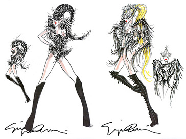 Джорджио Армани (Giorgio Armani) уже создал эскизы костюмов для тура Леди ГаГа (Lady GaGa) Джорджио Армани (Giorgio Armani) уже создал эскизы костюмов для тура Леди ГаГа (Lady GaGa)