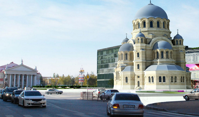 В центре Волгограда начинается строительство храма Александра Невского Храм Александра Невского фото