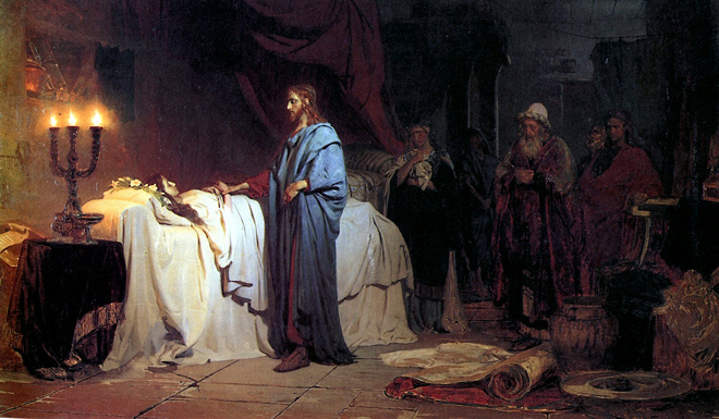 Илья Репин «Воскрешение дочери Иаира», 1871 г. Илья Репин «Воскрешение дочери Иаира», ГРМ