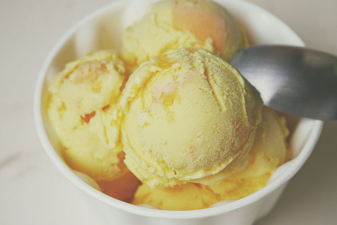 Мороженое из йогурта с фруктами