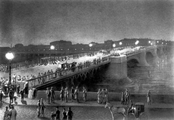Литейный мост, Петербург, «свеча Яблочкова»