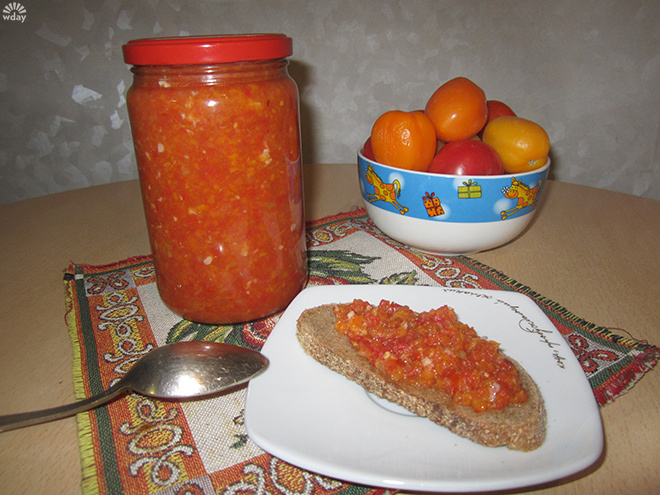 Домашняя аджика Блюдо осеннего стола