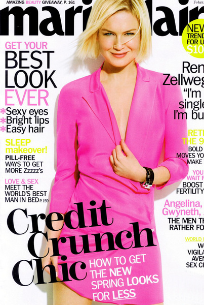 Рене Зельвегер на обложке февральского Marie Claire Рене Зельвегер на обложке февральского Marie Claire