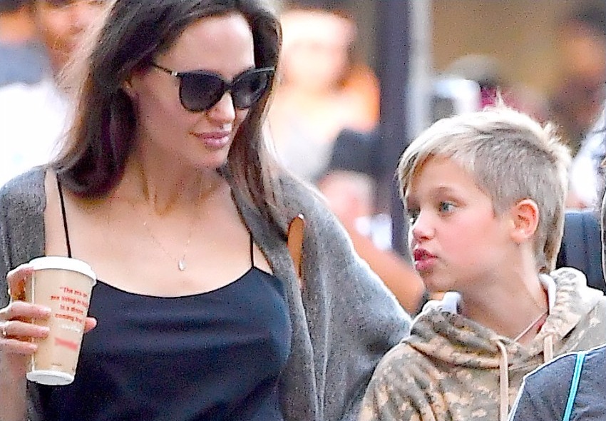 На прогулке в ЛосАнджелесе Анджелина Джоли демонстрирует