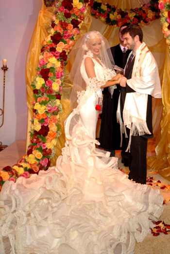 Свадьба Кристины Агилеры (фото с официального сайта певицы)