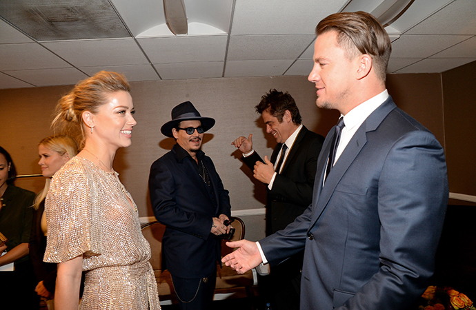 Эмбер Херд, Ченнинг Татум, Джонни Депп и Бенисио Бель Торо