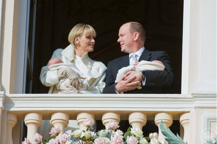 Князь и княгиня Монако Альбер и Шарлен