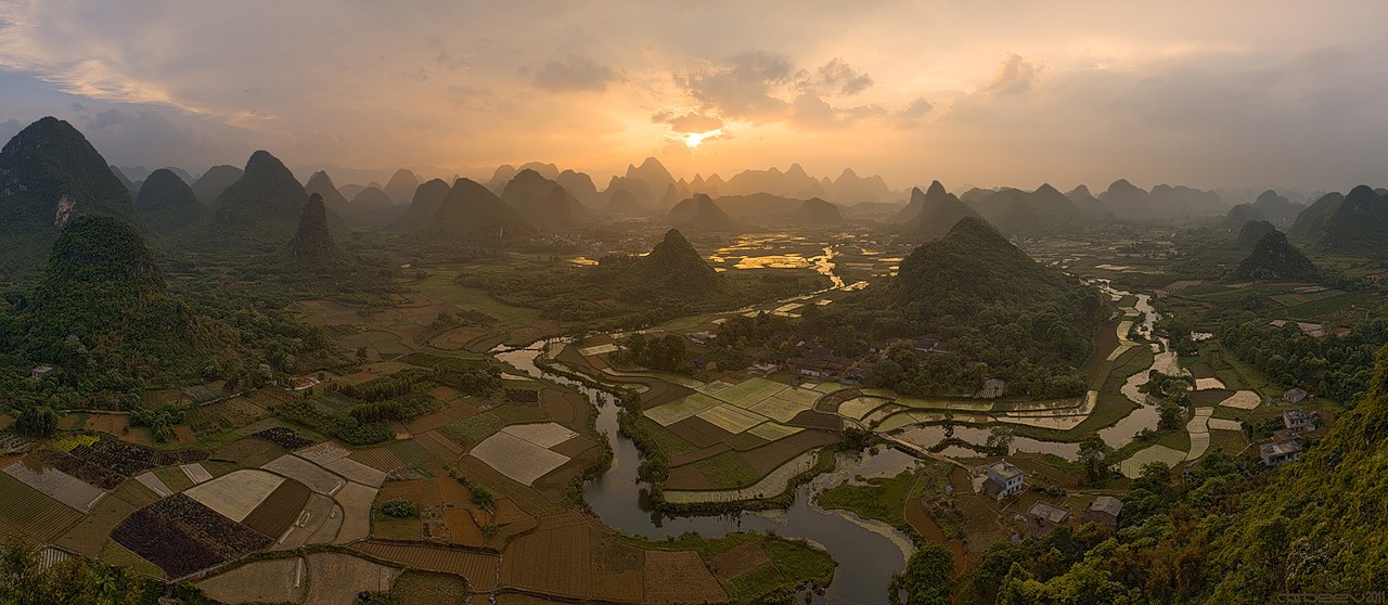 Рисовые террасы в Гуанси, Китай... Рисовые террасы в Гуанси, Китай...