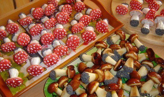 Печеньки-грибочки. Красиво, вкусно, интересно! Печеньки-грибочки. Красиво, вкусно, интересно!