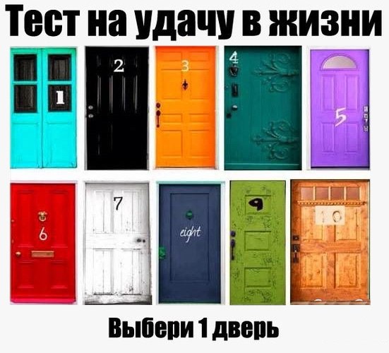 Тест на удачу. Выбери дверь. Тест на удачу. Выбери дверь.