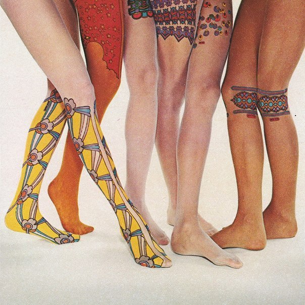 Оригинальный дизайн колготок, 1970 г. Оригинальный дизайн колготок, 1970 г.